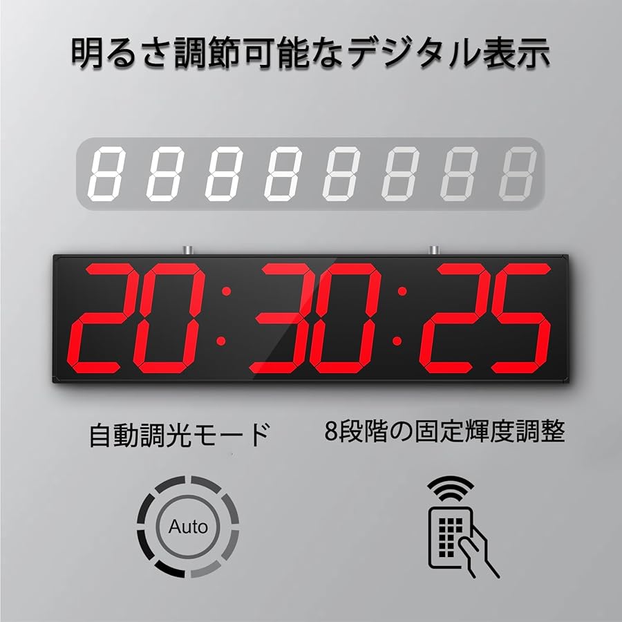 ★未開封品★CHKOSDA 27インチ両面デジタル壁掛け時計（レッド） Amazon.co.jp: CHKOSDA 27インチ両面デジタル壁掛け時計